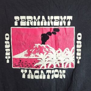 Obey Permanent Vacation sz L Black100% cotton quality dissent since 1089